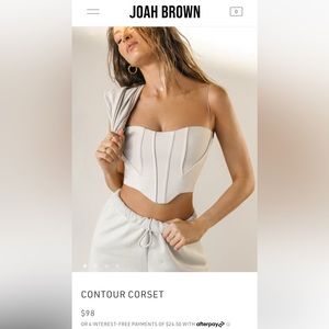 Joah Brown contour corset in sueded Yuma small/medium